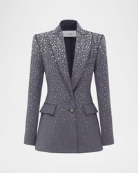 Crystal Single-Breasted Fitted Blazer