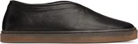 LEMAIRE Black Linoleum Piped Loafers