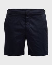 Men's Bulldog Piped Nylon Swim Shorts