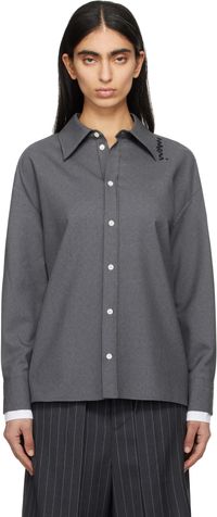 Marni Gray Tropical Wool Shirt