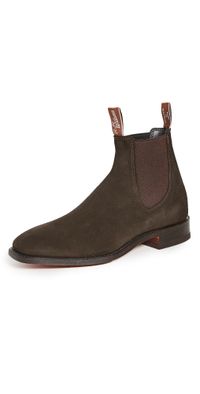 R. M. Williams Suede RM Boots Chocolate 7