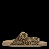 Bocage - Sandales plates en cuir velours imprimé - Taille 41 - Multicolore