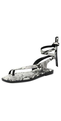 A. EMERY Heidi Sandals Eggshell Snake 36