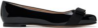 Ferragamo Black Varina Ballerina Flats