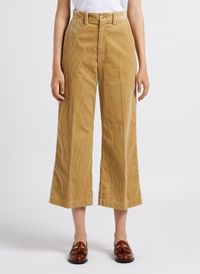 Polo Ralph Lauren - Pantalon large côtelé en coton - Taille 10 - Beige