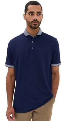 Greyson Performance Tech Pique Polo Maltese Blue M