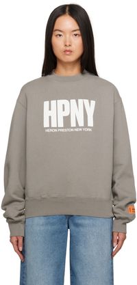 Heron Preston Pull molletonné 'HPNY' gris