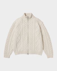Men's Cable-Knit Zip-Up