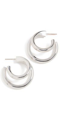 Jennifer Fisher 1 Double Lilly Mini Hoops Silver One Size