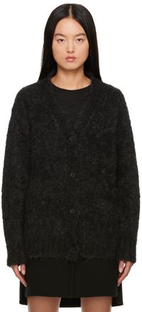 Max Mara Gray V-Neck Cardigan