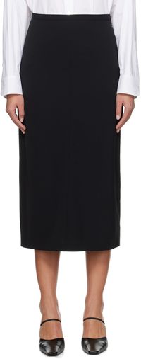 The Row Black Matias Midi Skirt