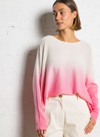Kujten - Pull oversize en cachemire imprimé - Taille Unique - Rose