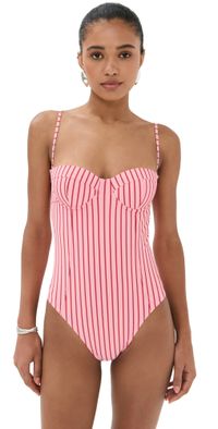 STAUD Maeve One Piece Montauk Stripe L