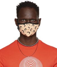 Marine Serre Tan & Black Allover Moon Daily Wear Mask