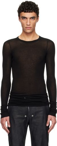 Rick Owens Black Hollywood Rib LS T-shirt