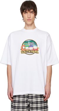 VETEMENTS White 'South Park' Oversized T-shirt