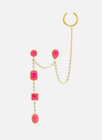 Aec Paris - Boucle d'oreille pendante zephyra - Taille Unique - Rose