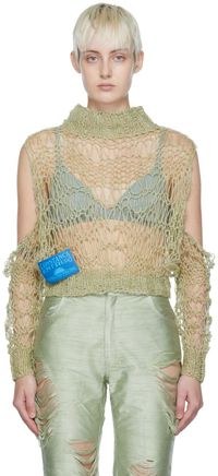 Constança Entrudo Green Mohair Sweater