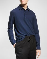 Men's Long-Sleeve Pique Polo Shirt