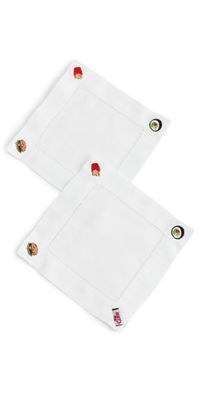 Abbode Girl Dinner Napkin White One Size