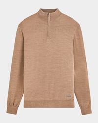 Men's Wool Quarter-Zip Sweater