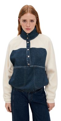 rag & bone Miramar Fleece Sherpa Popover Almda L