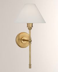 Parington Tail Sconce With Linen Shade by Chapman & Myers