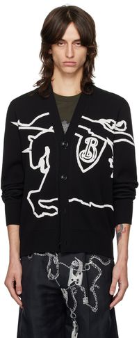 Burberry Cardigan noir à logo EKD