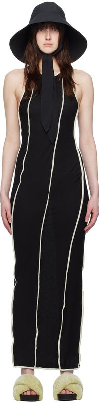 Nanushka Robe longue Wanda noire