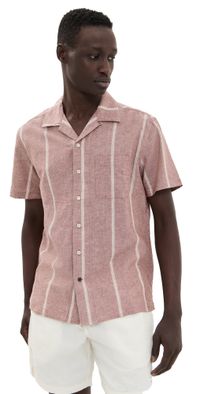 Taylor Stitch Hawthorne Striped Shirt Dried Fig Stripe 42