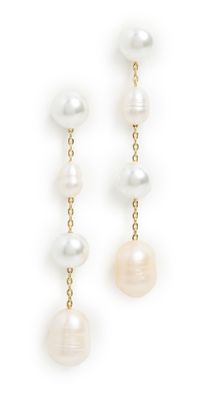 BaubleBar Francesca Earrings Pearl One Size