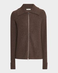 Men's Klaus Cashmere Ribbed Full-Zip Sweater