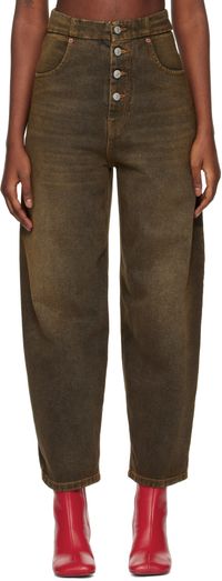 MM6 Maison Margiela Brown 5-Pocket Jeans
