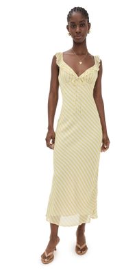 Bailey Rose Striped Dress Lime S