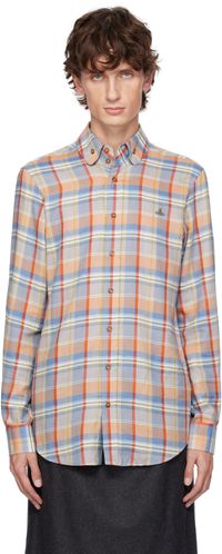 Vivienne Westwood Blue & Orange Two Button Krall Shirt