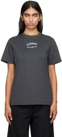 GANNI T-shirt décontracté gris