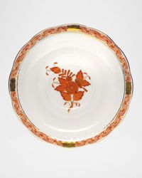 Rust Chinese Bouquet Saucer