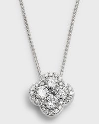 18k White Gold Diamond Pendant Necklace, 18"L, 0.68tcw