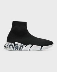 Men's Speed 2.0 Lt Graffiti Logo Knit Sneakers