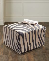 Morano Hair On Hide Ottoman
