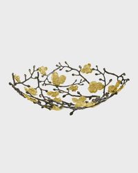 Gold Orchid Centerpiece Bowl