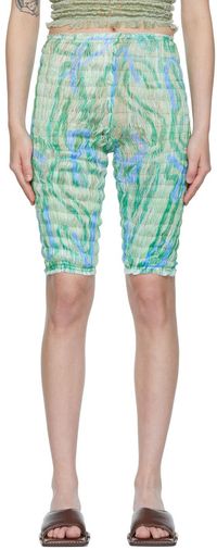 Constança Entrudo Green Printed Shorts