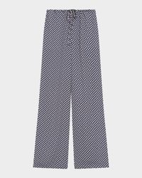 Geometric Drawstring Pull-On Pants