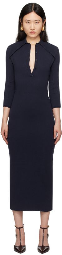 16Arlington Robe midi Alerone bleu marine
