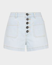Cindy Patch-Pocket Denim Shorts