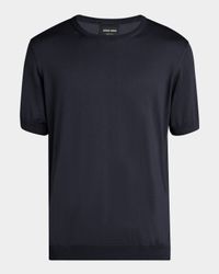 Men's Silk-Cotton Crew T-Shirt