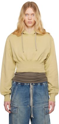 Rick Owens DRKSHDW Pull à capuche beige - Hollywood Tatlin