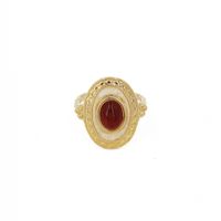 Nilai - Bague plaqué or kate - Taille Unique - Orange