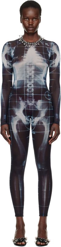 Jean Paul Gaultier Black & Blue 'The Squeletor' Jumpsuit