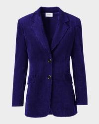 Washed Viscose Corduroy Boyfriend Blazer